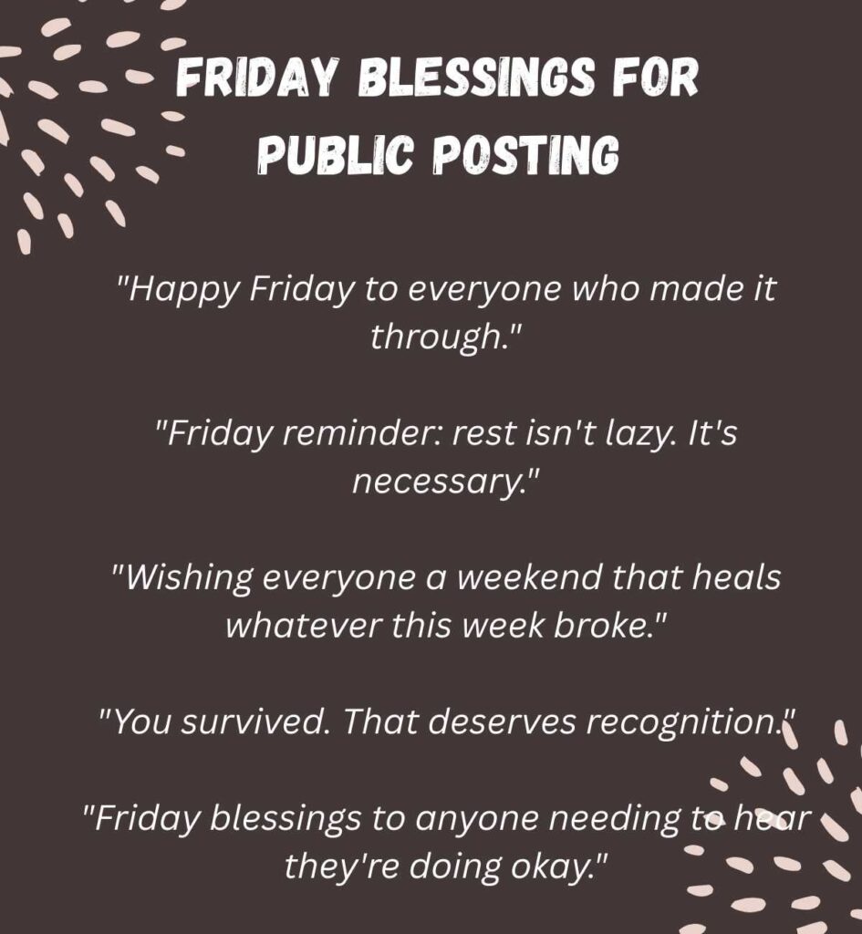 Friday Blessings For Public Posting