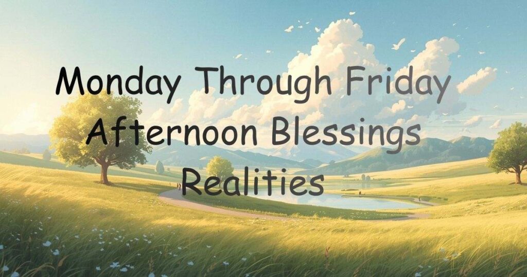 Monday Through Friday Afternoon Blessings Realities