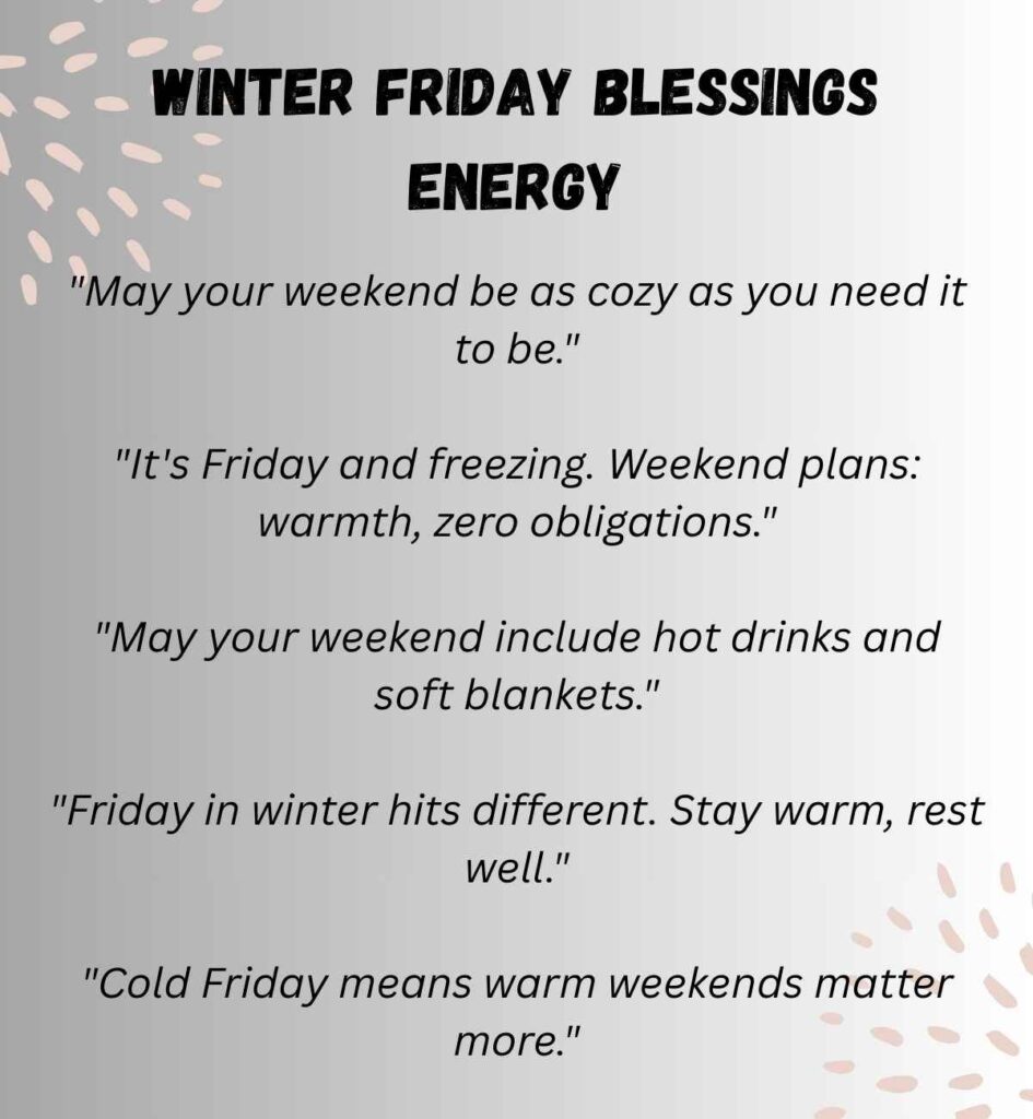 Winter Friday Blessings Energy