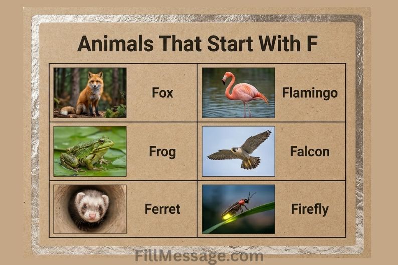Animals That Start With F
