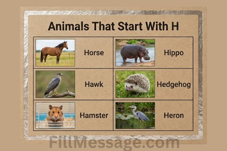 Animals That Start With H
