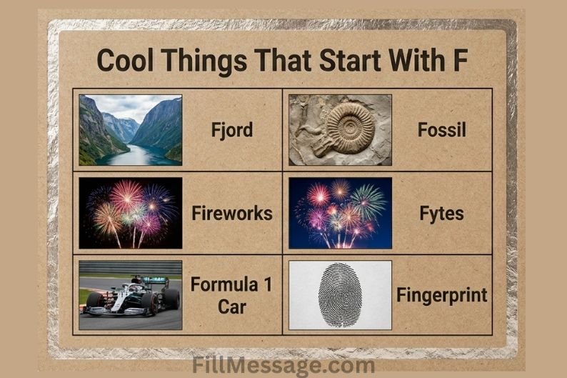 Cool Things That Start With F