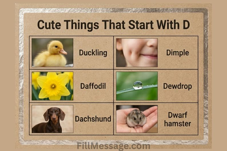 Cute Things That Start With D
