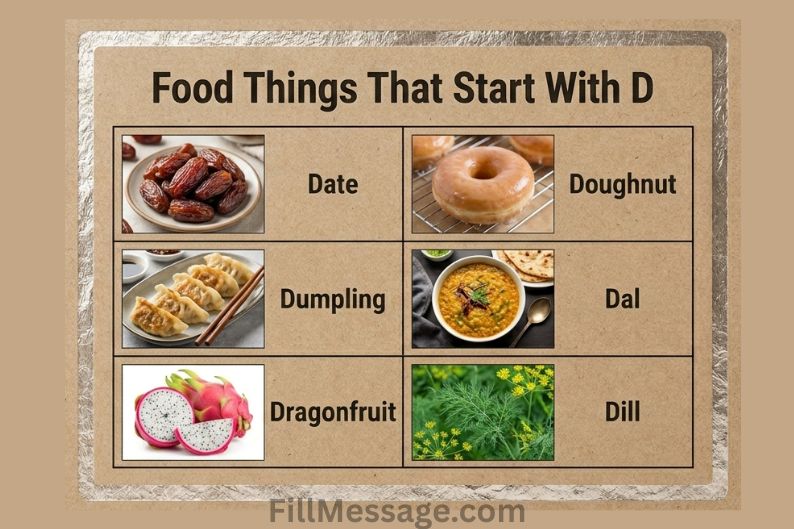 Food Things That Start With D