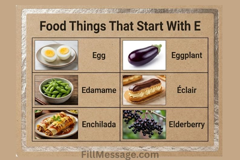 Food Things That Start With E