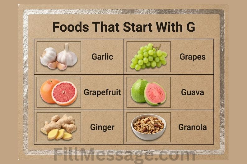 Foods That Start With G