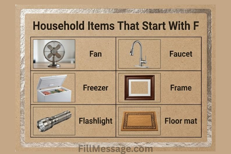 Household Items That Start With F