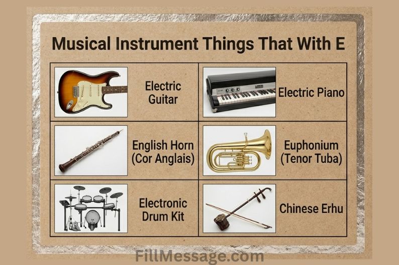 Musical Instrument Things That Start With E