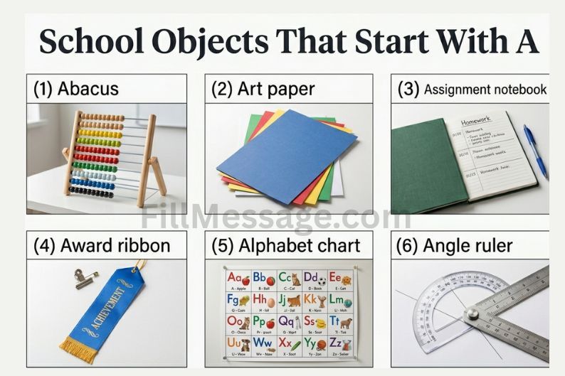 School Objects That Start With A