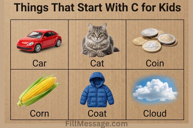 Things That Start With C for Kids