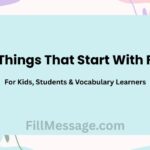 Things That Start With F — For Kids, Students & Vocabulary Learners