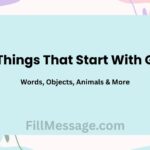 Things That Start With G — Words, Objects, Animals & More
