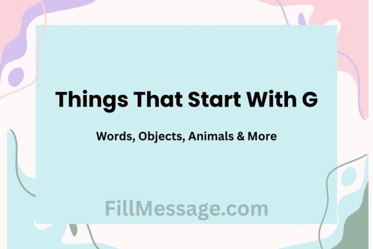 Things That Start With G — Words, Objects, Animals & More