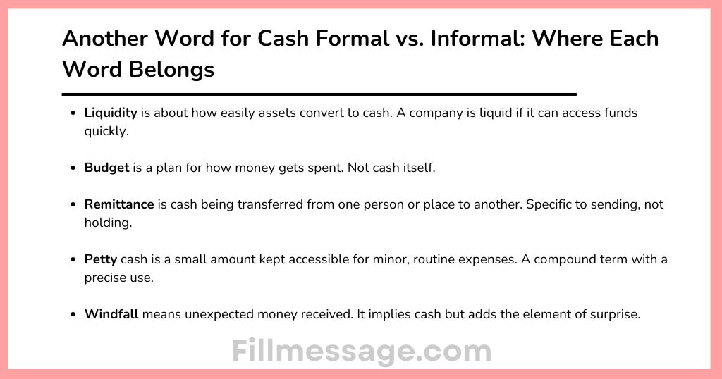 Cash Related Words That Aren't Synonyms (But Come Up Often)