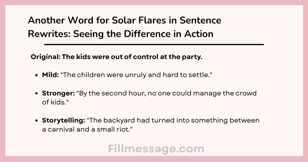 Another Word for Out of Control Rewriting in Real Sentences