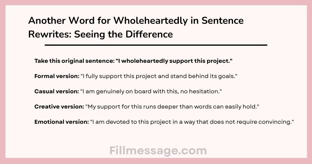 Another Word for Wholeheartedly in Sentence Rewrites: Seeing the Difference